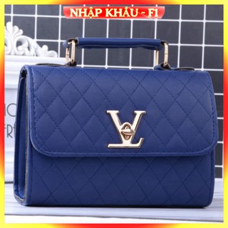 [FreeShip - Hàng Chuẩn] Túi xách Túi đeo chéo nữ Da trần trám khóa sang Màu xanh đen Cao cấp công sở đi làm dự tiệc