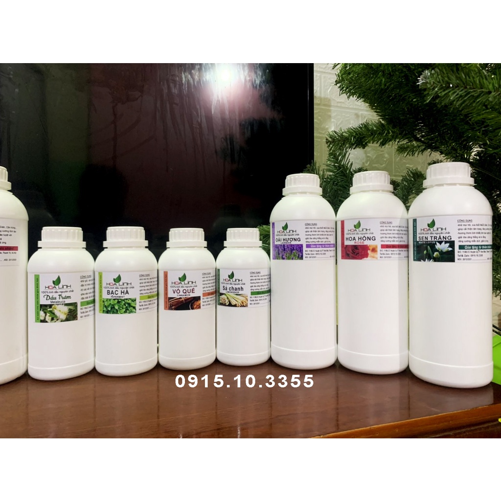 1 lít - Tinh dầu tràm đặc biêt , cam kết 100% nguyên chất ( Hoa Linh)