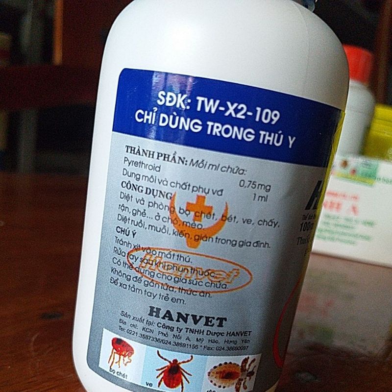 Han tox spray xịt ve ghẻ chấy rận hantox spay cho chó mèo thú cảnh gia súc gia cầm