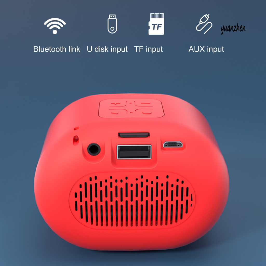 yuanzhen Portable Mini Bass Bluetooth 5.0 Wireless Speaker with U Disk TF Card Input Port Subwoofer Loudspeaker for Indoor Outdoor