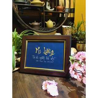 Tranh thư pháp để bàn theo tên