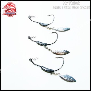 Combo 3 Lưỡi mồi mềm có thìa xoay NFF Daiwa AF 2/0 3/0 4/0
