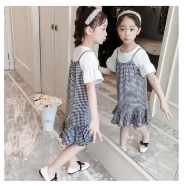 Áo đầm cho bé gái 11 tuổi (3 - 12 tuổi) ☑️ đầm sọc caro cho bé ☑️ váy cho bé gái size đại 25kg, 30kg, 35kg, 40kg, 45kg