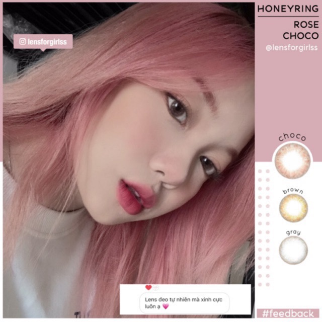 < Hàng mới về > Kính áp tròng HONEY RING CHOCO của O-lens (Hsd 3-6 tháng)