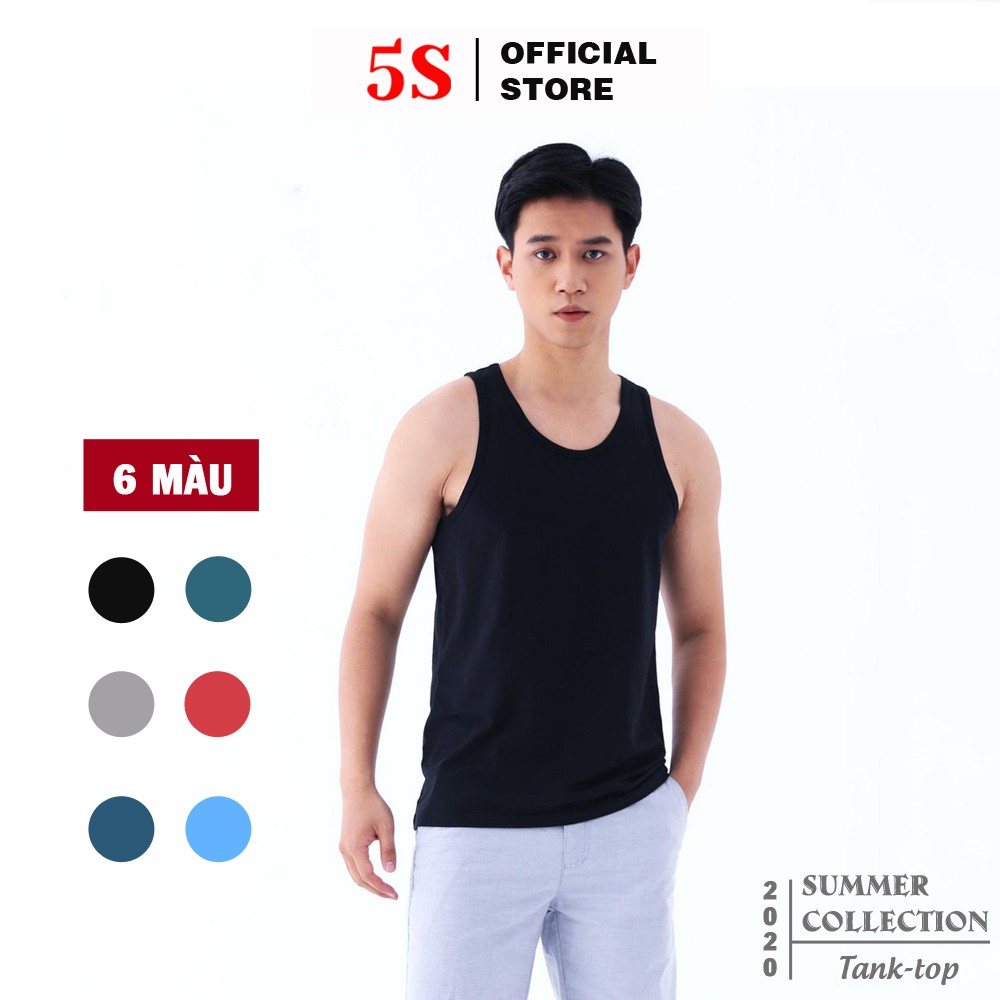 Áo Ba Lỗ Nam (Tanktop) 5S Dáng Thể Thao, Siêu Mát, Thấm Hút Mồ Hôi, Co Giãn Tốt (6 Màu)