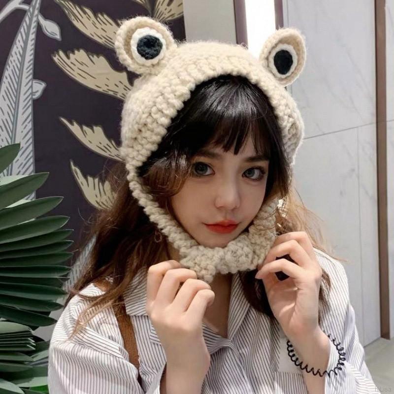 Mũ len ếch mềm đáng yêu cho nữ