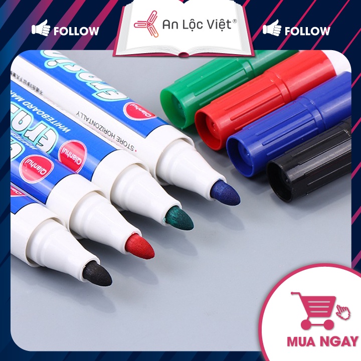 SET 5 Bút Lông Dùng Viết Bảng Trắng Erasing L-528 Dùng Trong Trường Học Và Văn Phòng -