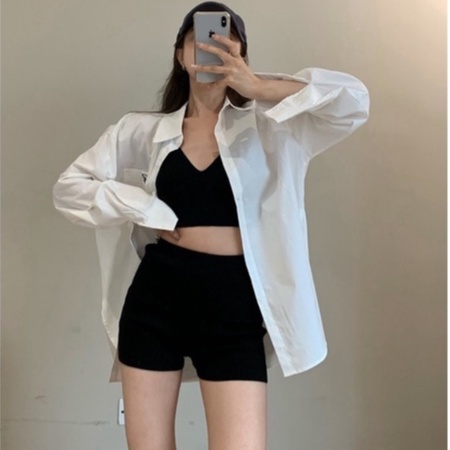 Quần black funoff short biker quần legging đùi nữ ngắn mùa hè tôn dáng HOAITHU001