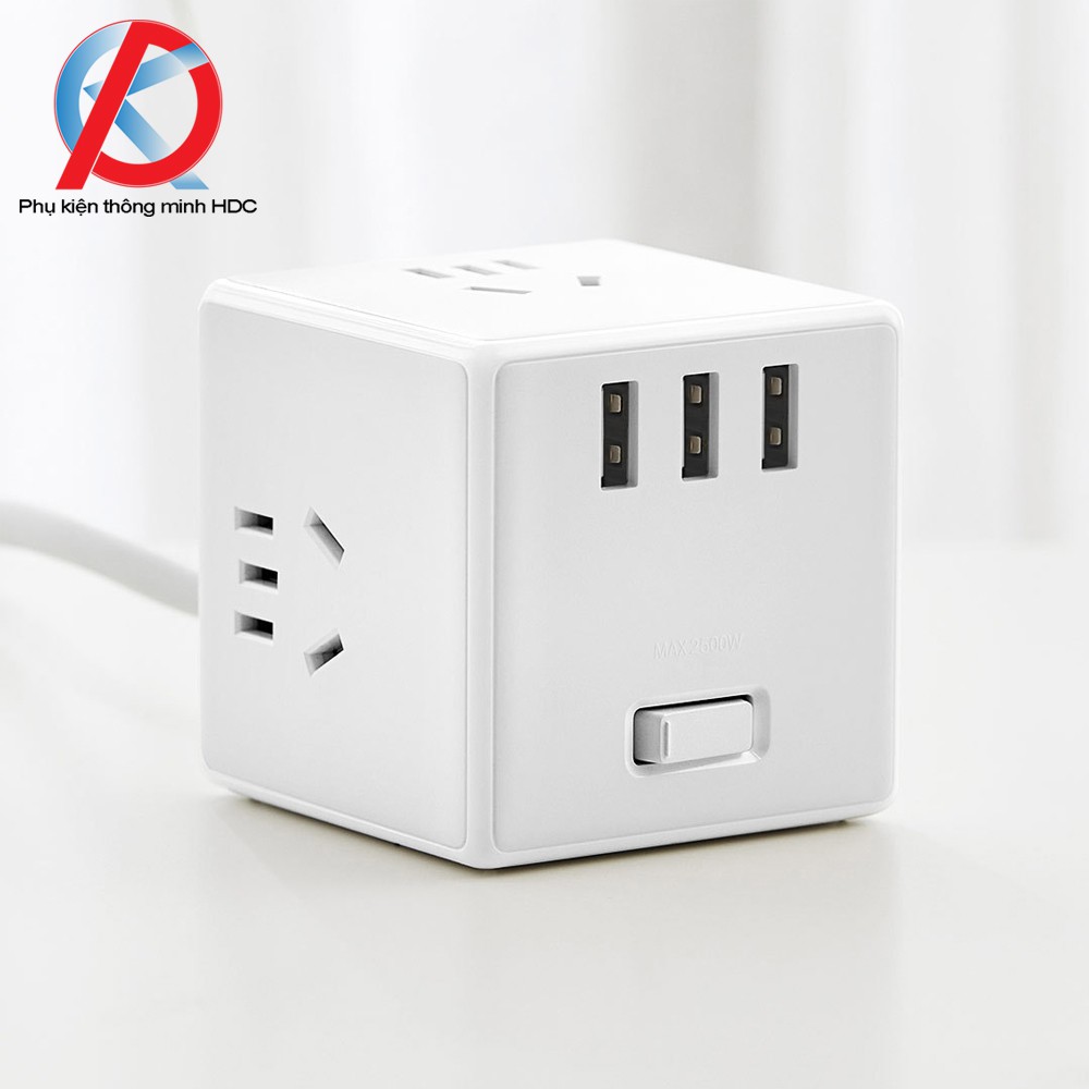 Ổ cắm điện Xiaomi Mijia Rubik’s Cube có cổng sạc USB