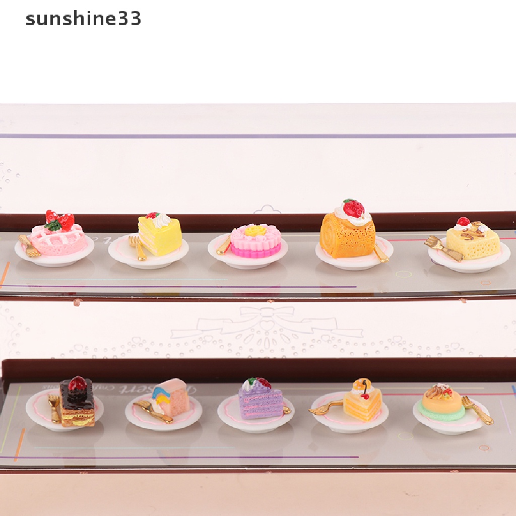 SU Mini Cake Counter Advertising Frame Showcase Cabinet Dollhouse Fruniture n