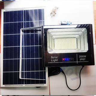 Đèn năng lượng mặt trời đèn pha led vỏ nhôm chống nước 40W 60W 100W 200W 300W thời gian sáng kéo dài  bh 24 tháng