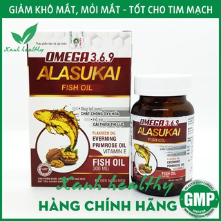 OMEGA 369 ALASUKAI FISH OIL - dầu cá, dầu hạt lanh, dầu hoa anh thảo - giúp giảm khô mỏi mắt, khỏe tim