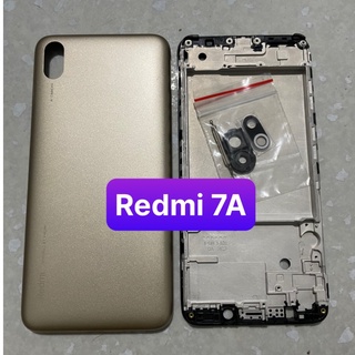 bộ vỏ xiaomi Redmi 7A ,kèm phím,kính camera
