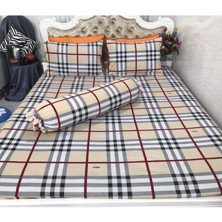 Bộ Drap thun lạnh Hàn Quốc hình carô