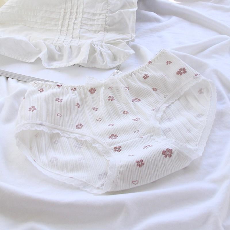 Quần Lót Nữ Cotton Chất Đẹp Nơ Trắng Pink Lady