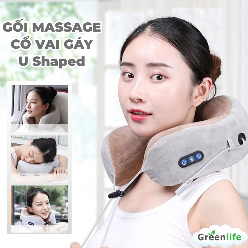 Gối massage cổ vai gáy U Shaped máy mát xa trị liệu cao cấp công nghệ Nhật Bản