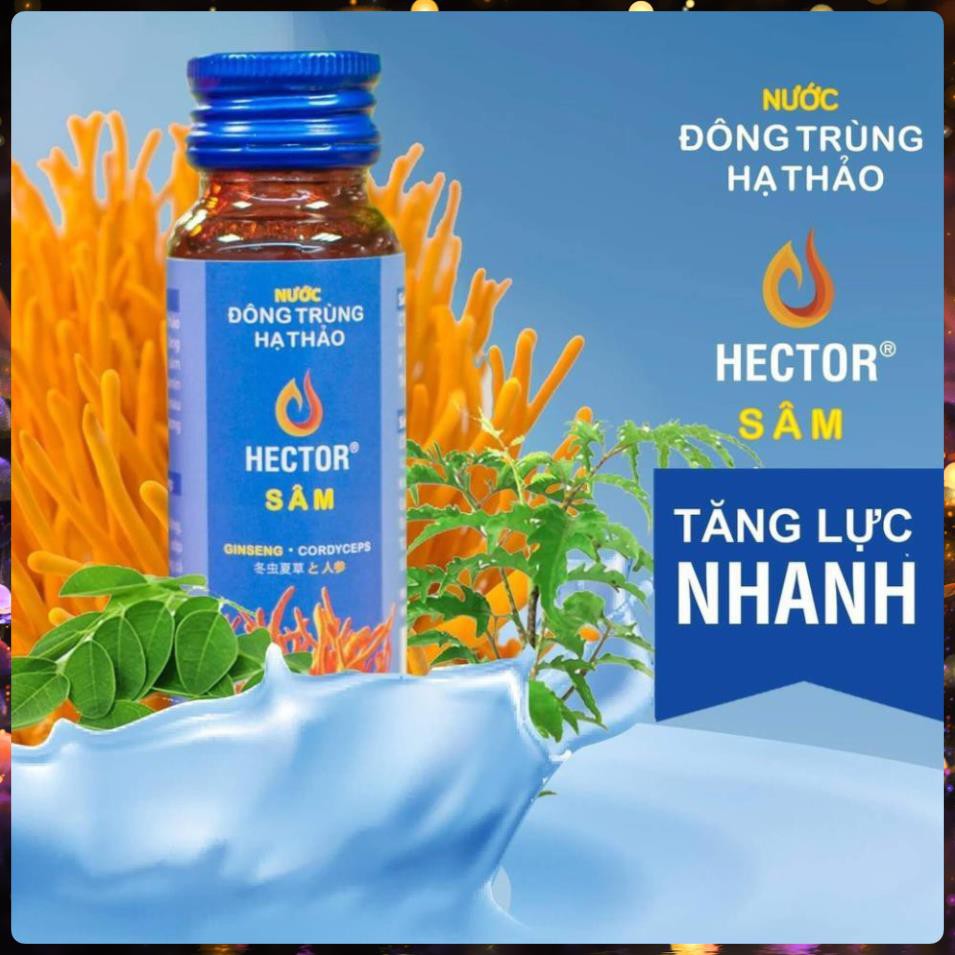 [TĂNG LỰC NHANH] Nước Đông Trùng Hạ Thảo Hector Sâm Hộp 10 Chai Hector Cordyceps Ginseng