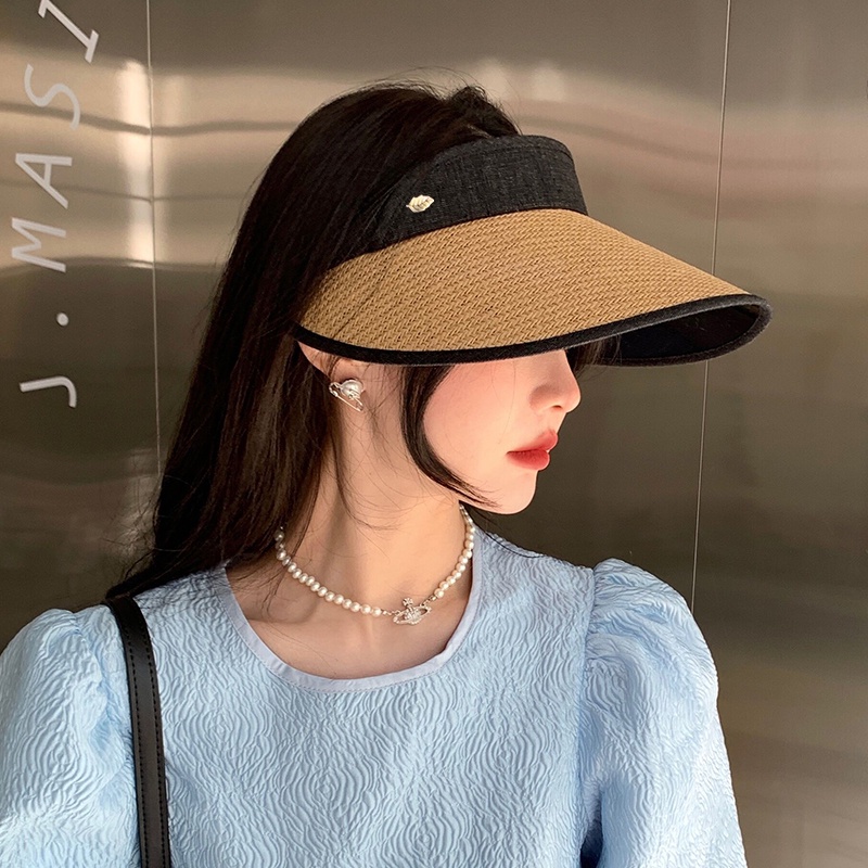 Nón vành rộng hở chóp chống tia uv phong cách Hàn Quốc