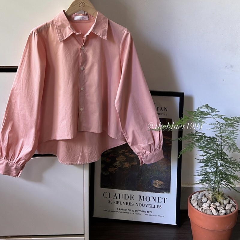 Áo Sơ Mi Dáng Lửng Tay Bồng Basic Đủ Màu