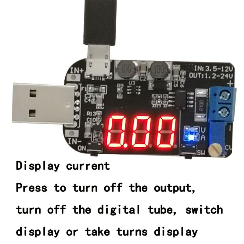 Mô Đun Tăng Áp Nguồn Điện Usb-Dc-3.5-12V Đầu Ra-Dc-1.2-24V