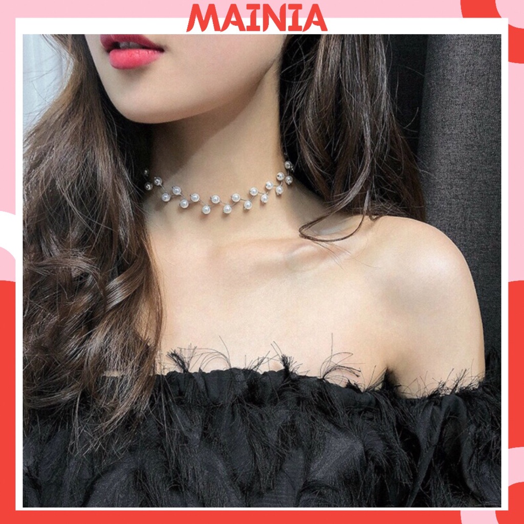 Choker Dây chuyền Vòng Cổ Phong Cách Hàn Quốc Nữ Tính Thanh Lịch Sang Trọng Dự Tiệc Đi Chơi Mainia Shop