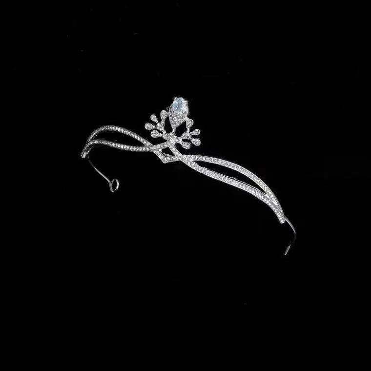 [Trang Sức Đẹp Mắt] Vương Miện Cô Dâu Kiểu Hàn Quốc Sang Trọng Đẹp Mắt Đơn Giản Hình Vương Miện Công Chúa Cao Cấp Làm Phụ Kiện Cho Váy Cưới Cô Dâu