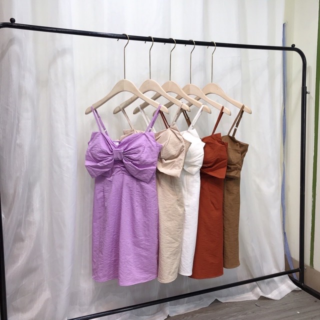 [ Mã FAMAYWA2 giảm 10K đơn 50K] VÁY 2 DÂY NƠ NGỰC DÁNG A | BigBuy360 - bigbuy360.vn