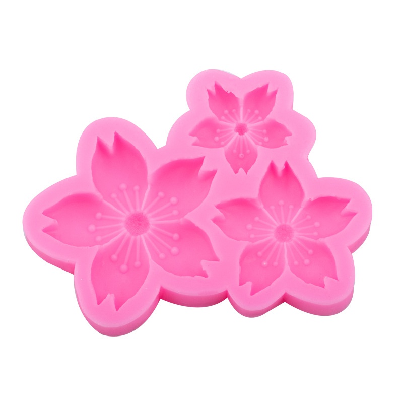 Khuôn Silicone Làm Bánh / Sô Cô La / Đất Sét Hình Hoa Anh Đào