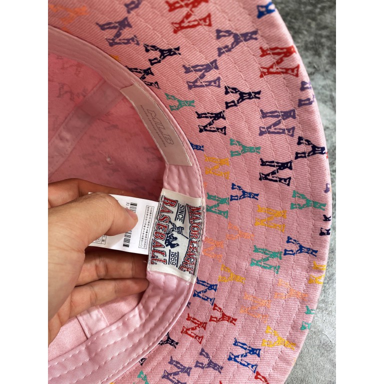 (HÀNG XUẤT XỊN) Mũ bucket hồng N06 M//L//B MONOGRAM RAINBOW DOME HAT PINK Made in Viet/nam full tem tag One size