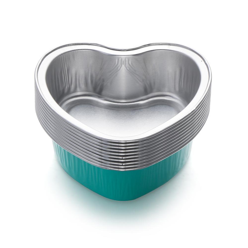 WONDER Cốc Giấy Nhôm Đựng Bánh Cupcake Hình Trái Tim Có Nắp Đậy