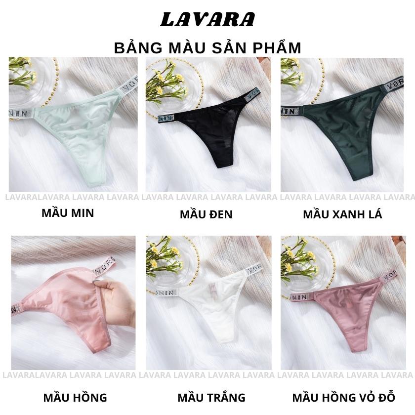 Quần lót lọt khe nữ đính đá sexy quyến rũ gợi cảm LAVARA QL15-1