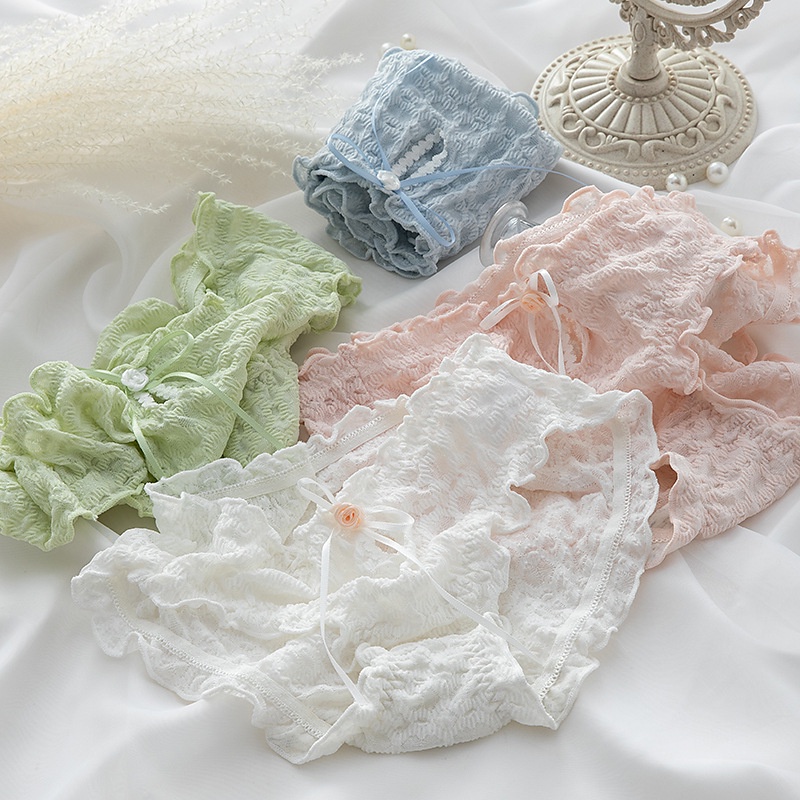 Set 5 Quần Lót Cotton Lưng Vừa Thoáng Khí Cho Nữ