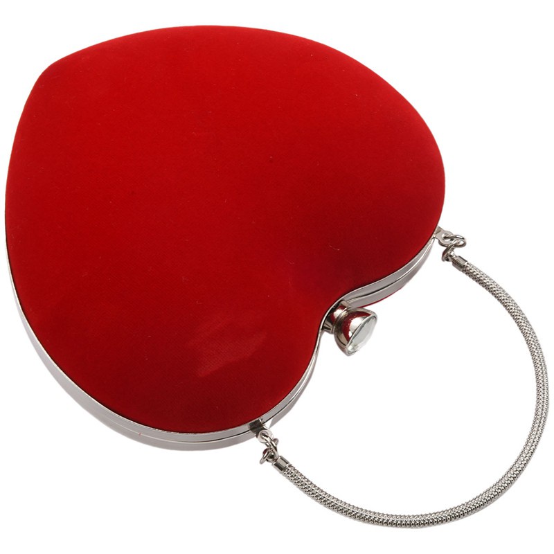 Túi xách hình trái tim đính đá giả thời trang sang trọng cho nữ