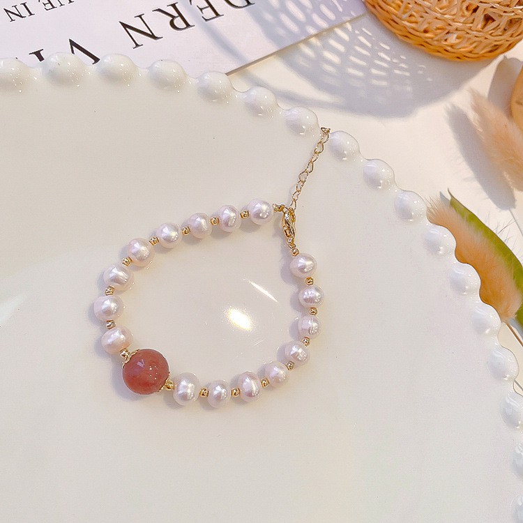 Vòng Tay Mạ Vàng Đính Hạt Ngọc Trai Giả Xinh Xắn Cho Nữ | BigBuy360 - bigbuy360.vn