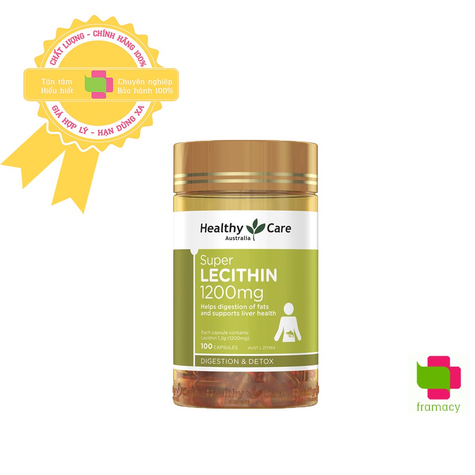 Mầm đậu nành Healthy Care Super Lecithin 1200mg, Úc tăng cường sinh lý, ngăn lão hóa cho phụ nữ trên 18 tuổi | BigBuy360 - bigbuy360.vn