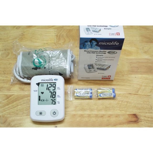 Máy đo huyết áp Microlife A2 clasic, bảo hành 5 năm 1 đổi 1