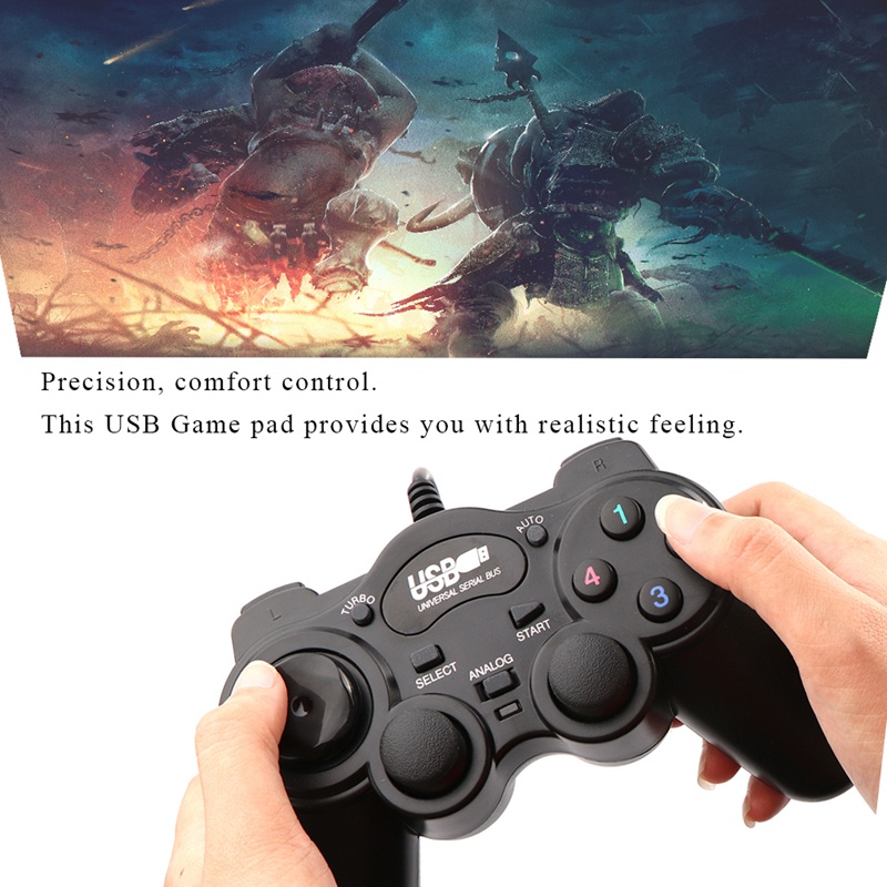 USB 2.0 Shock Joypad Game Controller Joystick for PC Laptop Computer