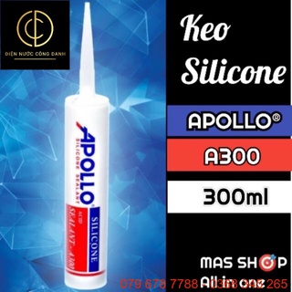 Keo silicon Apollo A300 Đen, xám, trắng trong, Trắng Đục