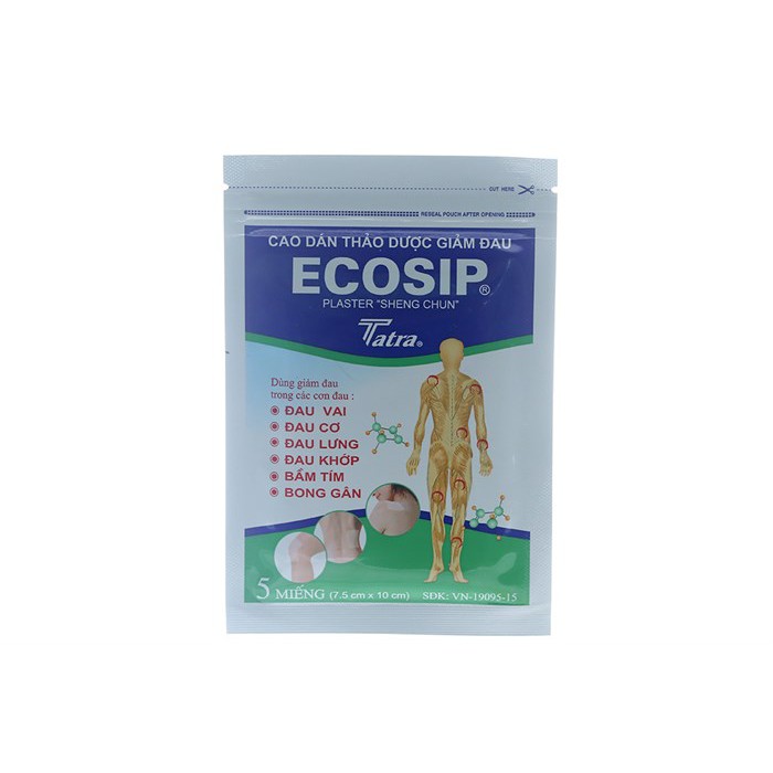 Cao dán thảo dược giảm đau Ecosip