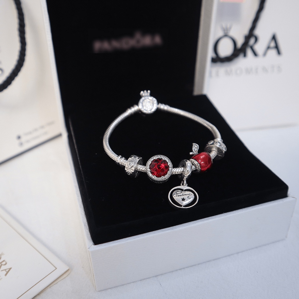 Vòng charm đỏ mệnh Hỏa- Bạc 925 cao cấp- VENUS008