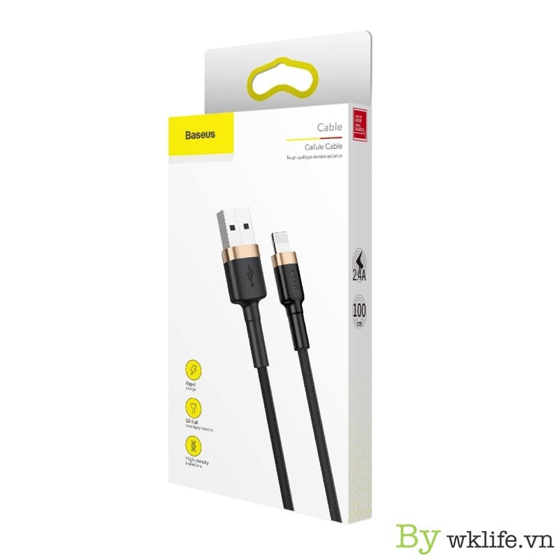 Dây sạc iphone baseus cafule cáp sạc bọc dù ipad dài 1m 2m 3m 0.23m - vienthonghn