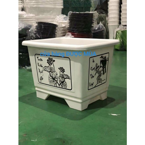 chậu nhựa chữ nhật size đại 63cm.