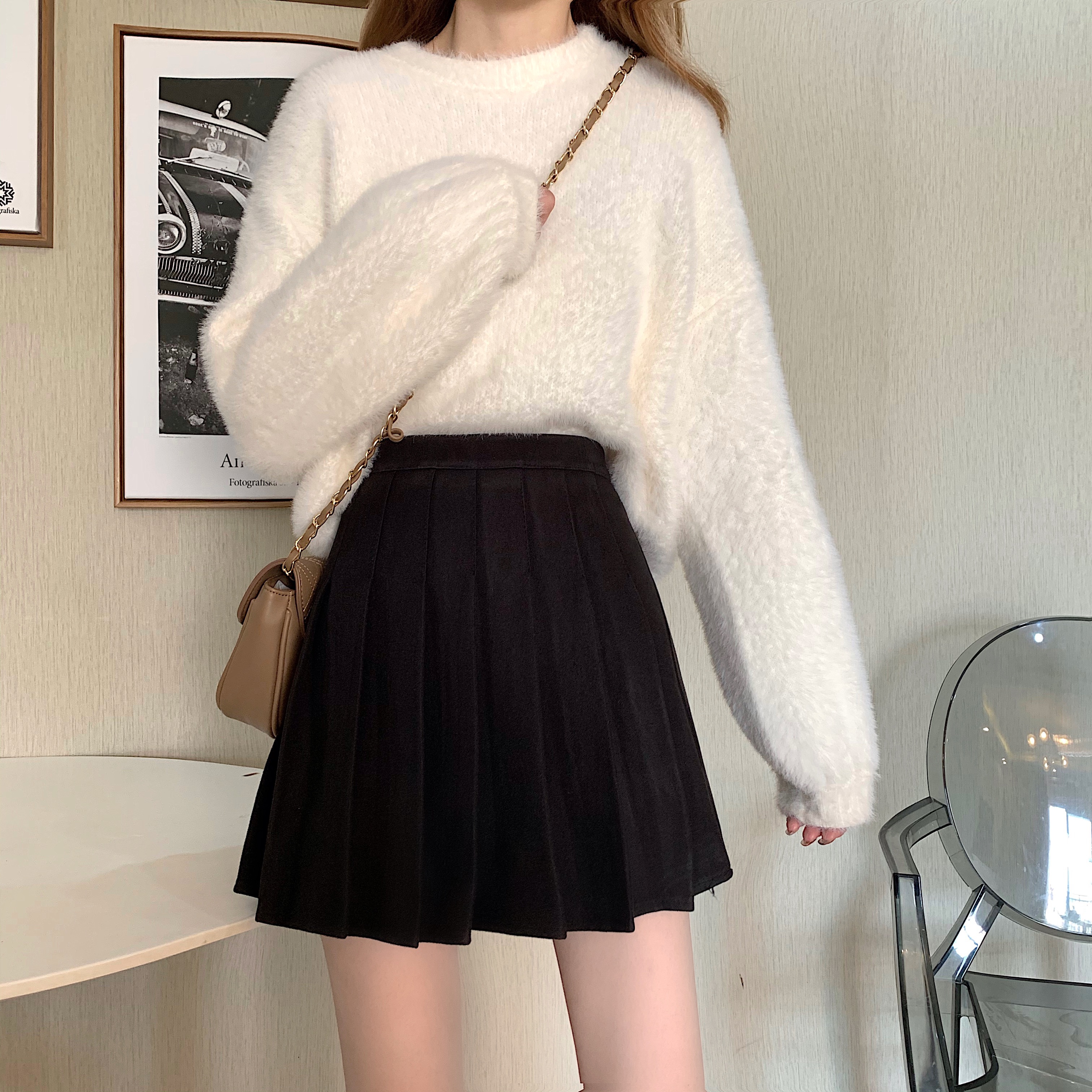 [Mã FADIRECT20 giảm 20K đơn 150K] Xiaozhainv Chân váy chữ A xếp ly phong cách thời trang Hàn xinh xắn dành cho phái đẹp | BigBuy360 - bigbuy360.vn