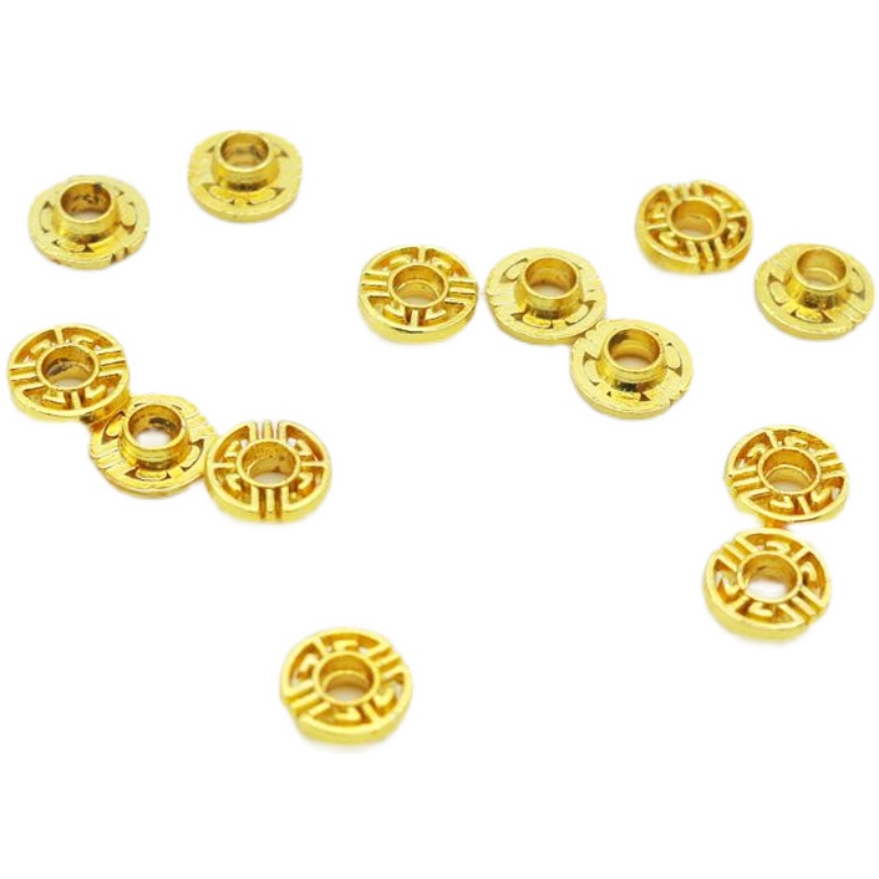 Bộ 10 Miếng Dán Lỗ Tròn Nhỏ Bằng Đồng 18K Dùng Làm Trang Sức Thủ Công diy