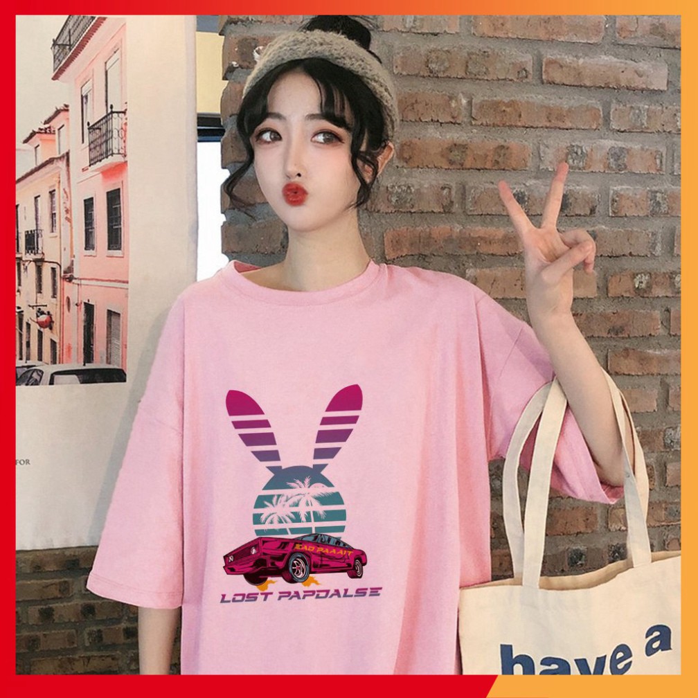 Áo Thun Tay Lỡ In Nhiệt Lost Papdalse form Unisex nam nữ phong cách Ulzzang - ATIN65 HaHo Fashion Áo Quần Giá Rẻ Bền Đẹp | BigBuy360 - bigbuy360.vn