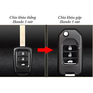 Vỏ độ chìa khóa Honda City Honda Brio 2 3 nút vuông hàng chuẩn size