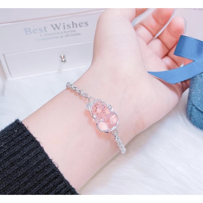 Lắc tay Nghê mix dây phụng bạc, may mắn tài lộc đủ màu phong thuỷ Mainomi Shop Bạc Xinh