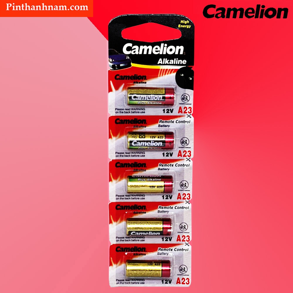 Pin A23 Camelion 12V Vỉ 5 Viên Thay Remote Khiển Cửa Cuốn, Pin Chuông Cửa