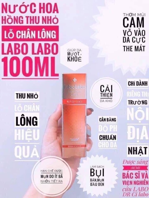 Nước hoa hồng Labo labo 100 ml, 200 ml Nhật Bản