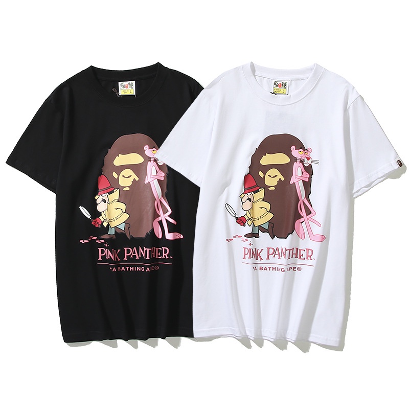 Áo Thun Bape Tay Ngắn Dáng Rộng Thời Trang Dành Cho Cặp Đôi